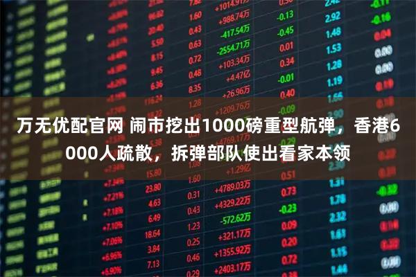 万无优配官网 闹市挖出1000磅重型航弹，香港6000人疏散，拆弹部队使出看家本领